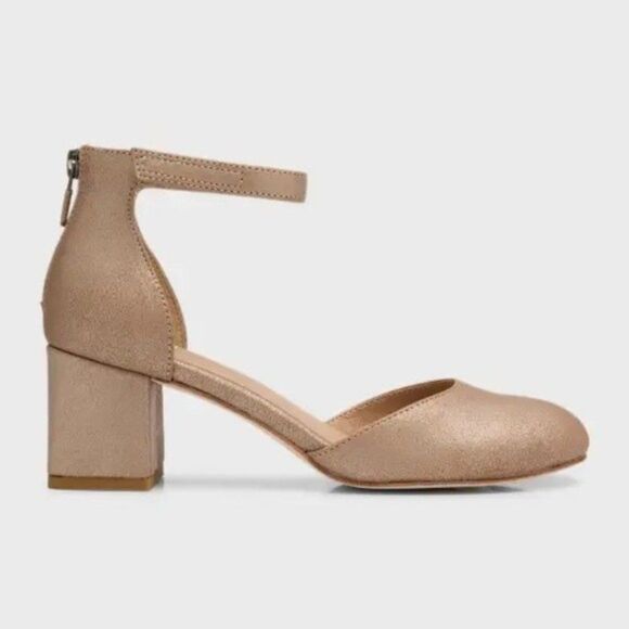 Eileen Fisher Indi Metallic Ankle-Grip Pumps in Suede Platinum Pumps Size 8 - Picture 16 of 16